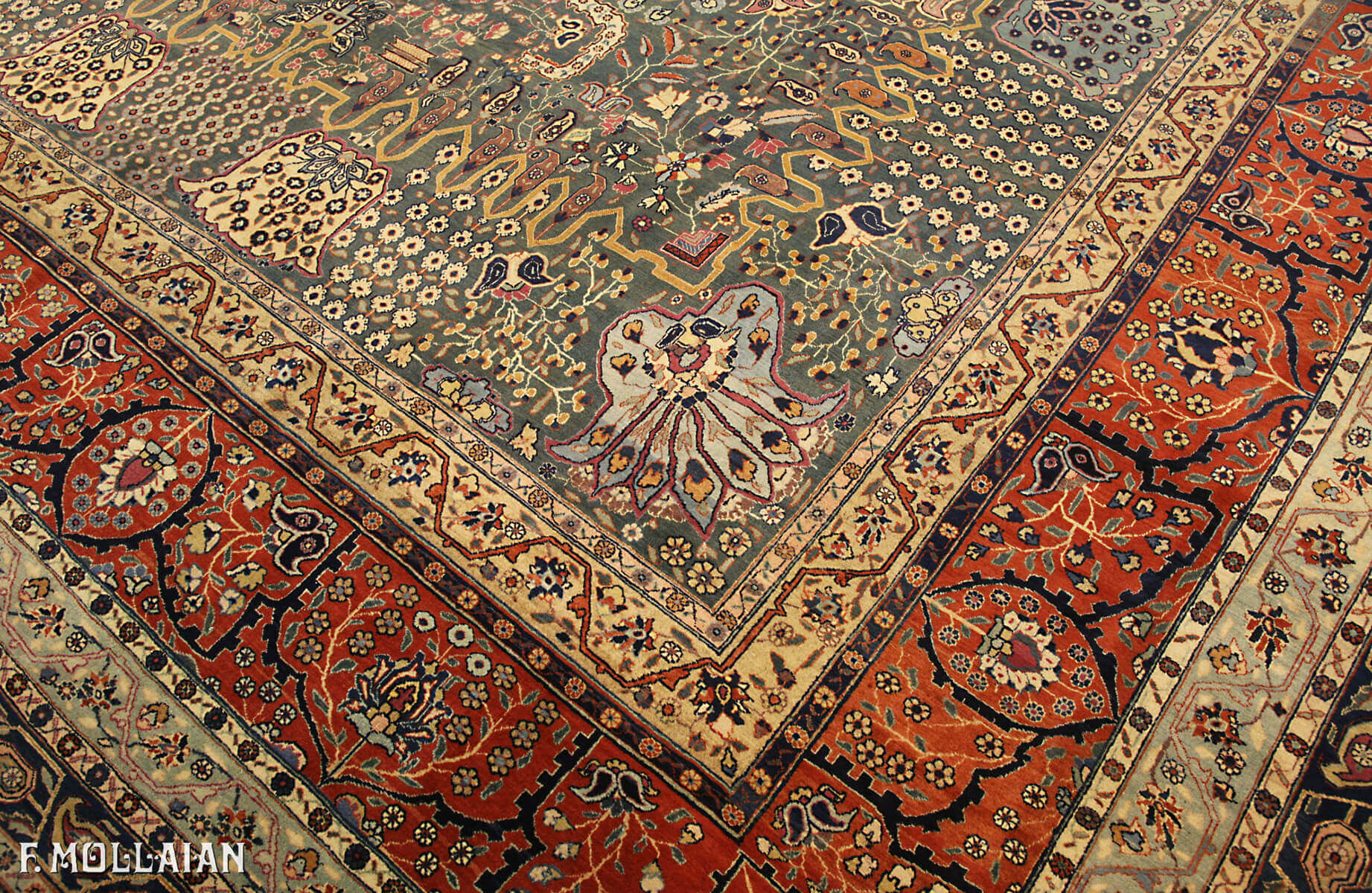 Tappeto Molto Grande Persiano Antico Tabriz n°:20796096